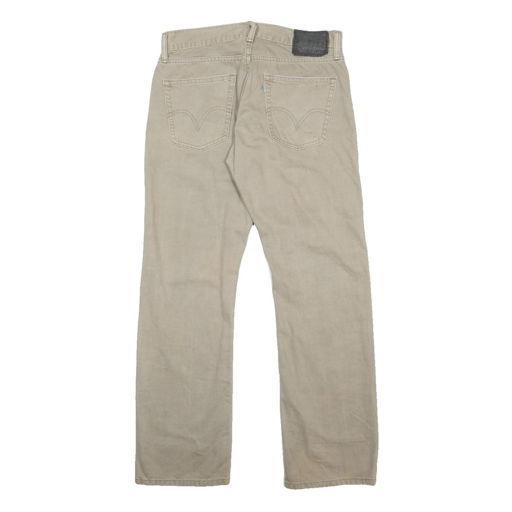 LEVI'S 514 Slim Mens Jeans Beige Slim Straight Denim Rinse W31 L32 Classic Fit
