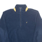 NAUTICA Mens Fleece Blue 1/4 Zip XL