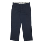DICKIES Womens Navy Blue Regular Fit Straight Leg Trousers W34 L30 Workwear
