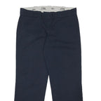DICKIES Womens Navy Blue Regular Fit Straight Leg Trousers W34 L30 Workwear