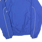 ASICS Mens Blue Cotton Zip Jacket S Plain Sports Casual Lightweight Training