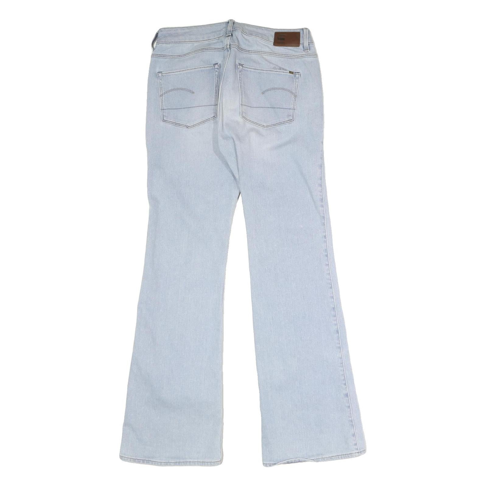 G-STAR Womens Jeans Light Blue Relaxed Flared Denim Light W30 L31 Casual Stylish