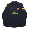 NIKE Mens Blue & Yellow Football Shirt XL Long Sleeve High Neck Qatar Foundation