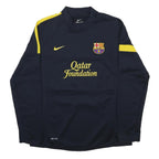 NIKE Mens Blue & Yellow Football Shirt XL Long Sleeve High Neck Qatar Foundation