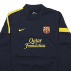 NIKE Mens Blue & Yellow Football Shirt XL Long Sleeve High Neck Qatar Foundation