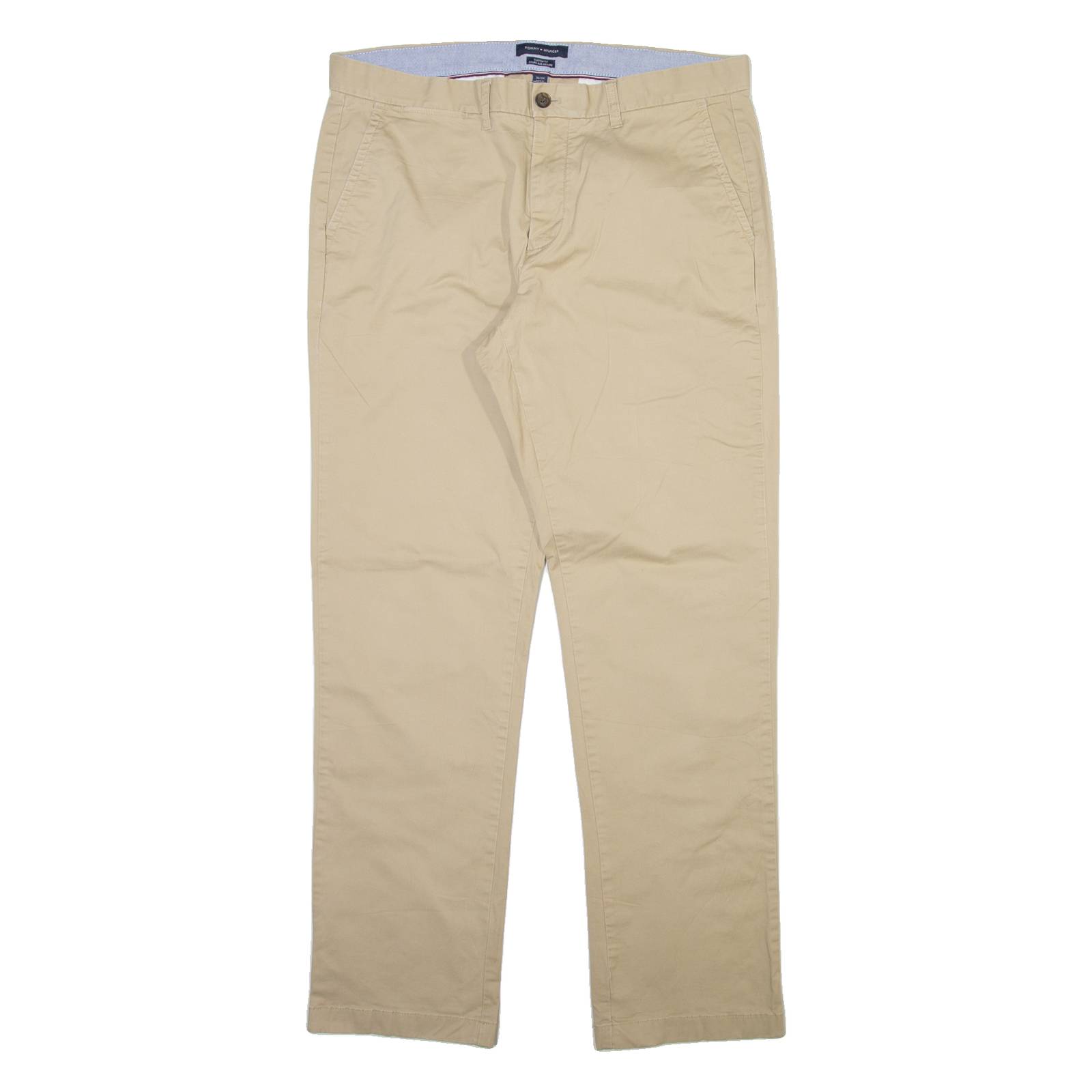 TOMMY HILFIGER Mens Trousers Beige Regular Straight W36 L34
