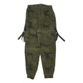 FB SISTER Womens Cotton Blend Green Camouflage Relaxed Tapered Trousers W26 L26