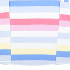 JOULES Womens Blue White Pink Striped Basic Top Long Sleeve Round Neck UK 12