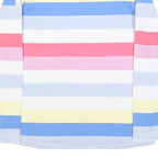JOULES Womens Blue White Pink Striped Basic Top Long Sleeve Round Neck UK 12