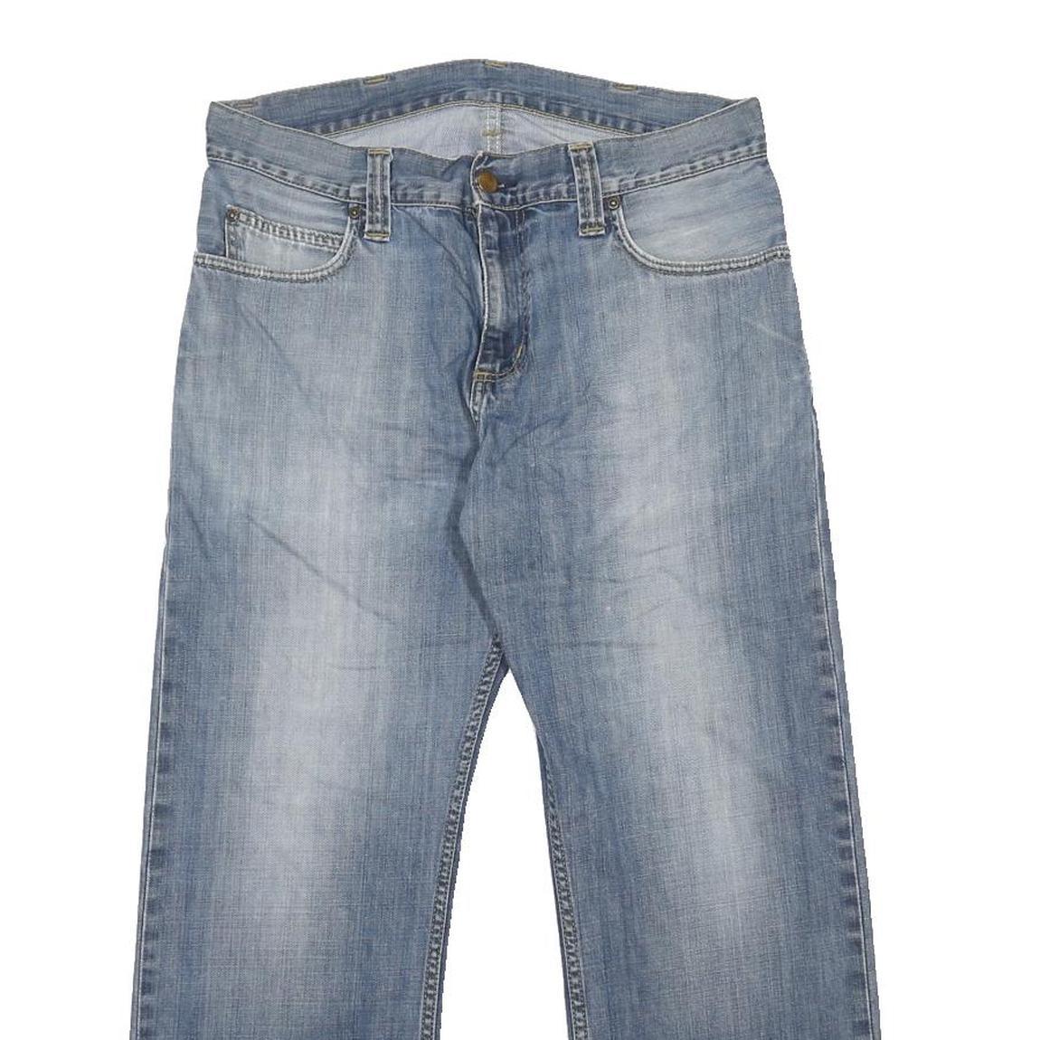 CARHARTT Mens Regular Fit Blue Denim Straight Leg Jeans W32 L26 Casual Workwear