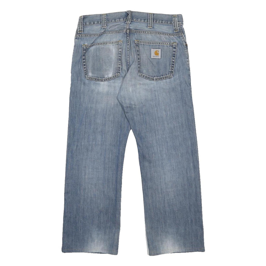 CARHARTT Mens Regular Fit Blue Denim Straight Leg Jeans W32 L26 Casual Workwear