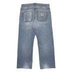 CARHARTT Mens Regular Fit Blue Denim Straight Leg Jeans W32 L26 Casual Workwear