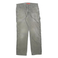 DICKIES Mens Jeans Grey Regular Straight Denim W32 L30 Casual Workwear Zip