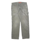DICKIES Mens Jeans Grey Regular Straight Denim W32 L30 Casual Workwear Zip