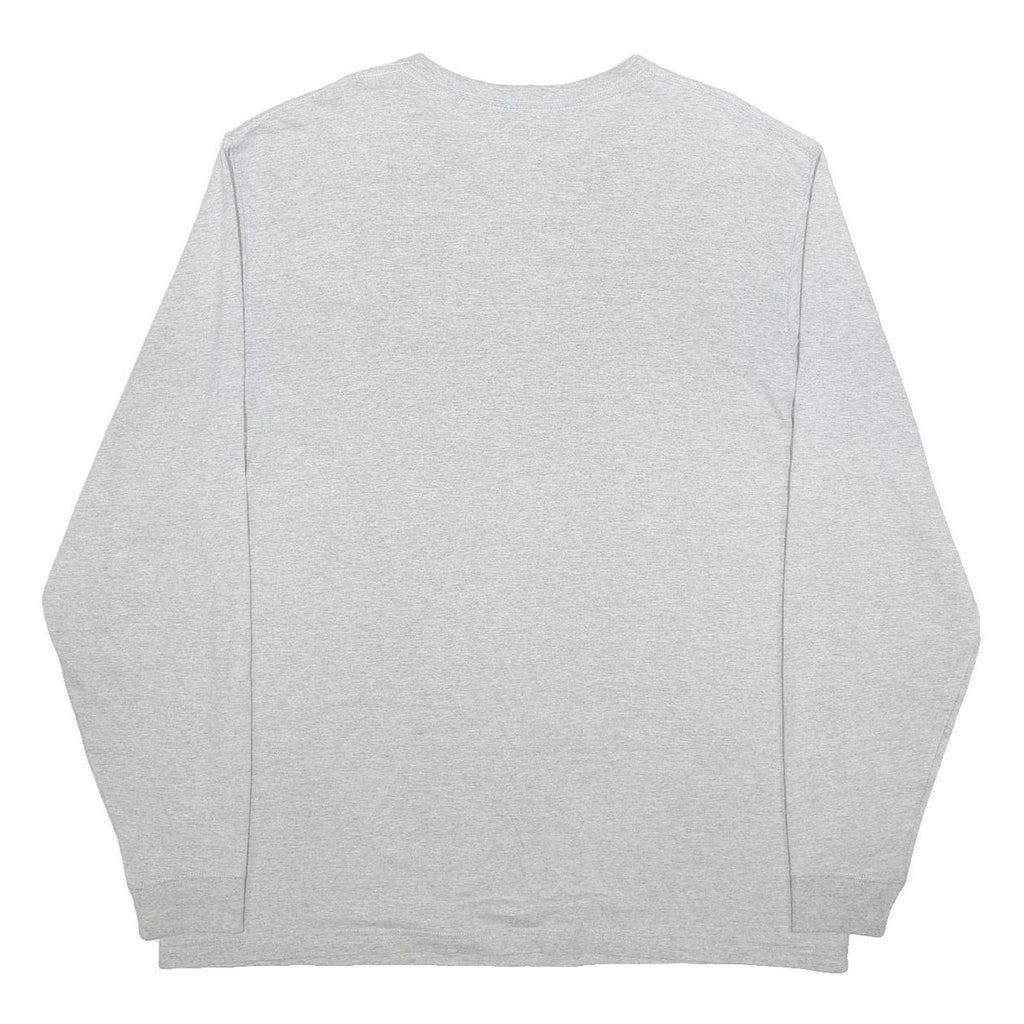 CARHARTT Mens Grey Long Sleeve Crew Neck T-Shirt XL Pocket Logo Cotton Blend
