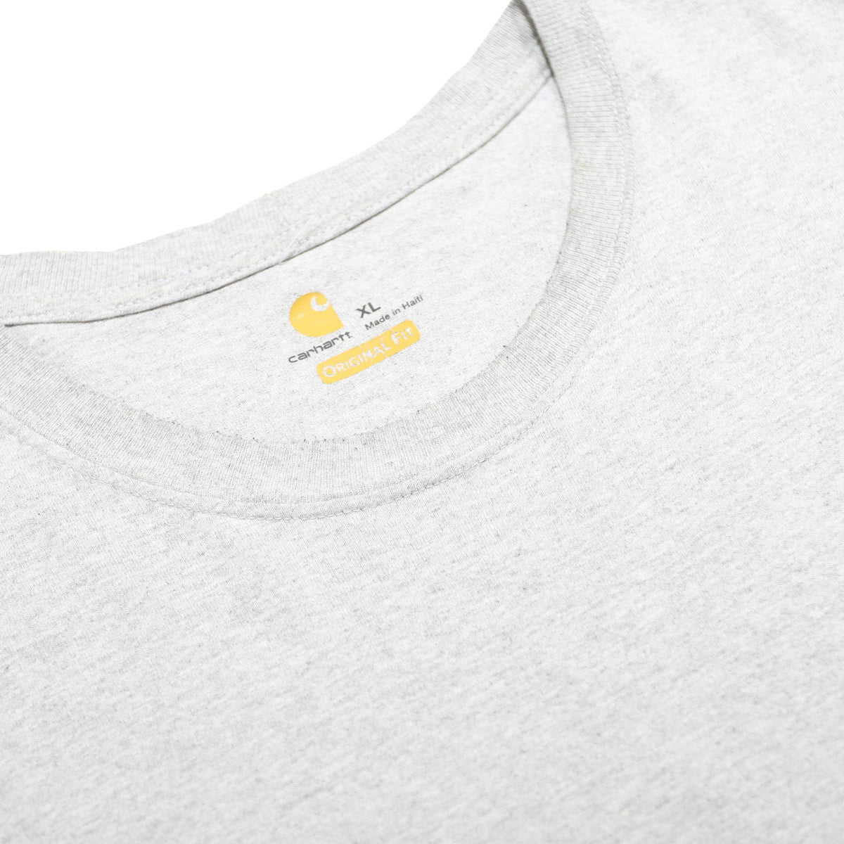 CARHARTT Mens Grey Long Sleeve Crew Neck T-Shirt XL Pocket Logo Cotton Blend