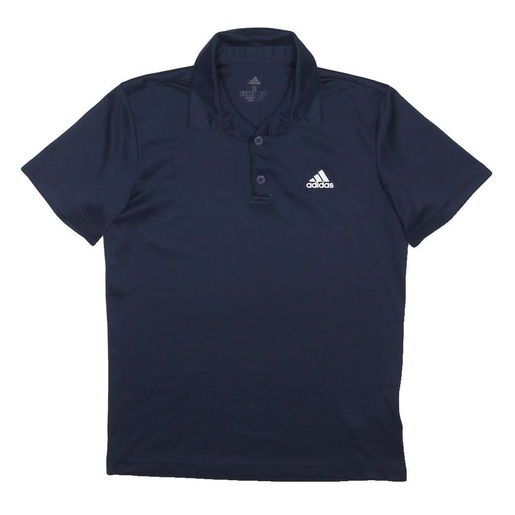 ADIDAS Womens Navy Blue Short Sleeve Polo Shirt S Sportswear Casual Basic
