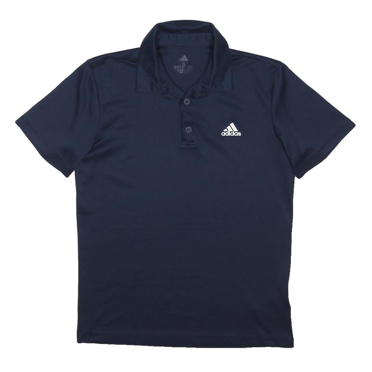 ADIDAS Womens Navy Blue Short Sleeve Polo Shirt S Sportswear Casual Basic