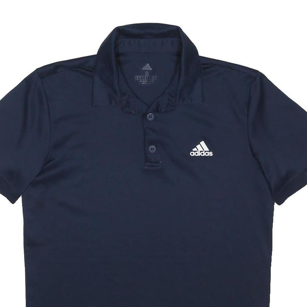 ADIDAS Womens Navy Blue Short Sleeve Polo Shirt S Sportswear Casual Basic