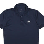 ADIDAS Womens Navy Blue Short Sleeve Polo Shirt S Sportswear Casual Basic