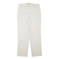Womens Cotton Blend White Regular Straight Trousers W31 L28 Casual Wear