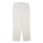 Womens Cotton Blend White Regular Straight Trousers W31 L28 Casual Wear