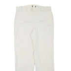 Womens Cotton Blend White Regular Straight Trousers W31 L28 Casual Wear