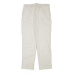 Womens Cotton Blend White Regular Straight Trousers W31 L28 Casual Wear