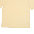 KARL KANI Mens Beige Cotton Blend T-Shirt S Short Sleeve Crew Neck Minimal Logo