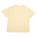 KARL KANI Mens Beige Cotton Blend T-Shirt S Short Sleeve Crew Neck Minimal Logo