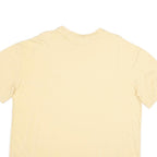 KARL KANI Mens Beige Cotton Blend T-Shirt S Short Sleeve Crew Neck Minimal Logo