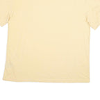 KARL KANI Mens Beige Cotton Blend T-Shirt S Short Sleeve Crew Neck Minimal Logo