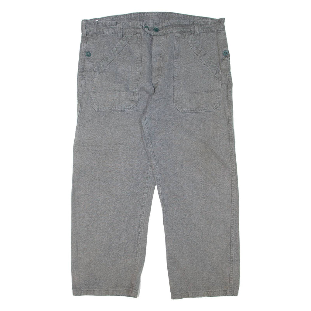 FISCHER PECHEUR Workwear Mens Trousers Grey Regular Straight 90s W38 L26