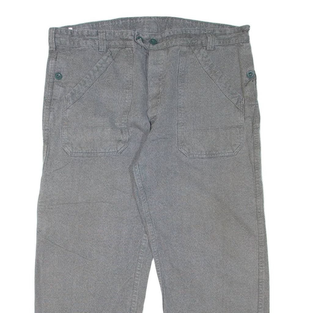 FISCHER PECHEUR Workwear Mens Trousers Grey Regular Straight 90s W38 L26
