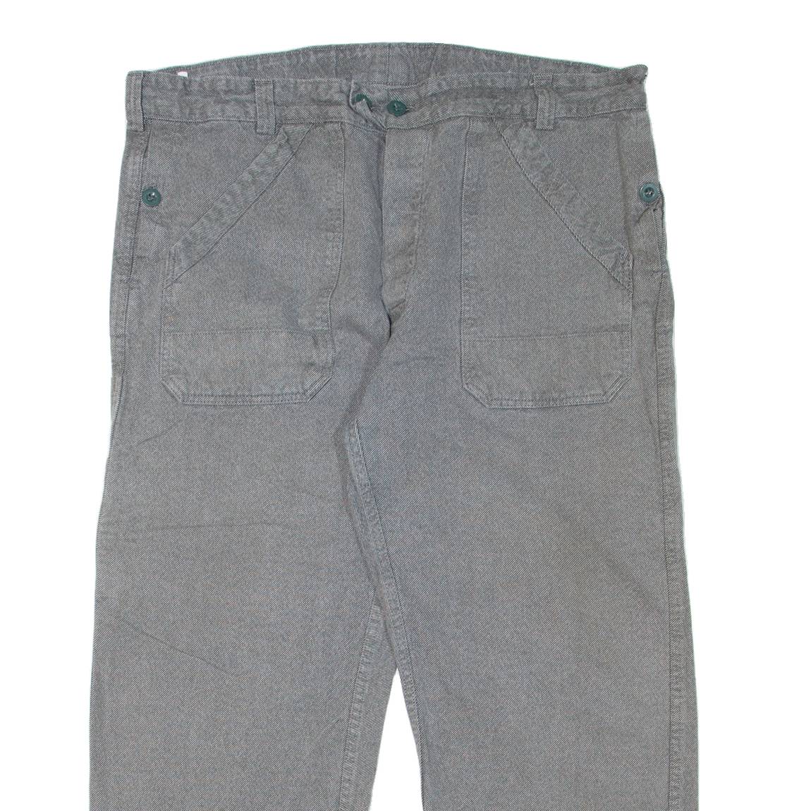 FISCHER PECHEUR Workwear Mens Trousers Grey Regular Straight 90s W38 L26