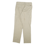 DICKIES Mens Cotton Blend Beige Regular Cargo Trousers W32 L31 Workwear Zip