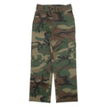 Camo Cargo Mens Trousers Green Regular Straight W27 L26