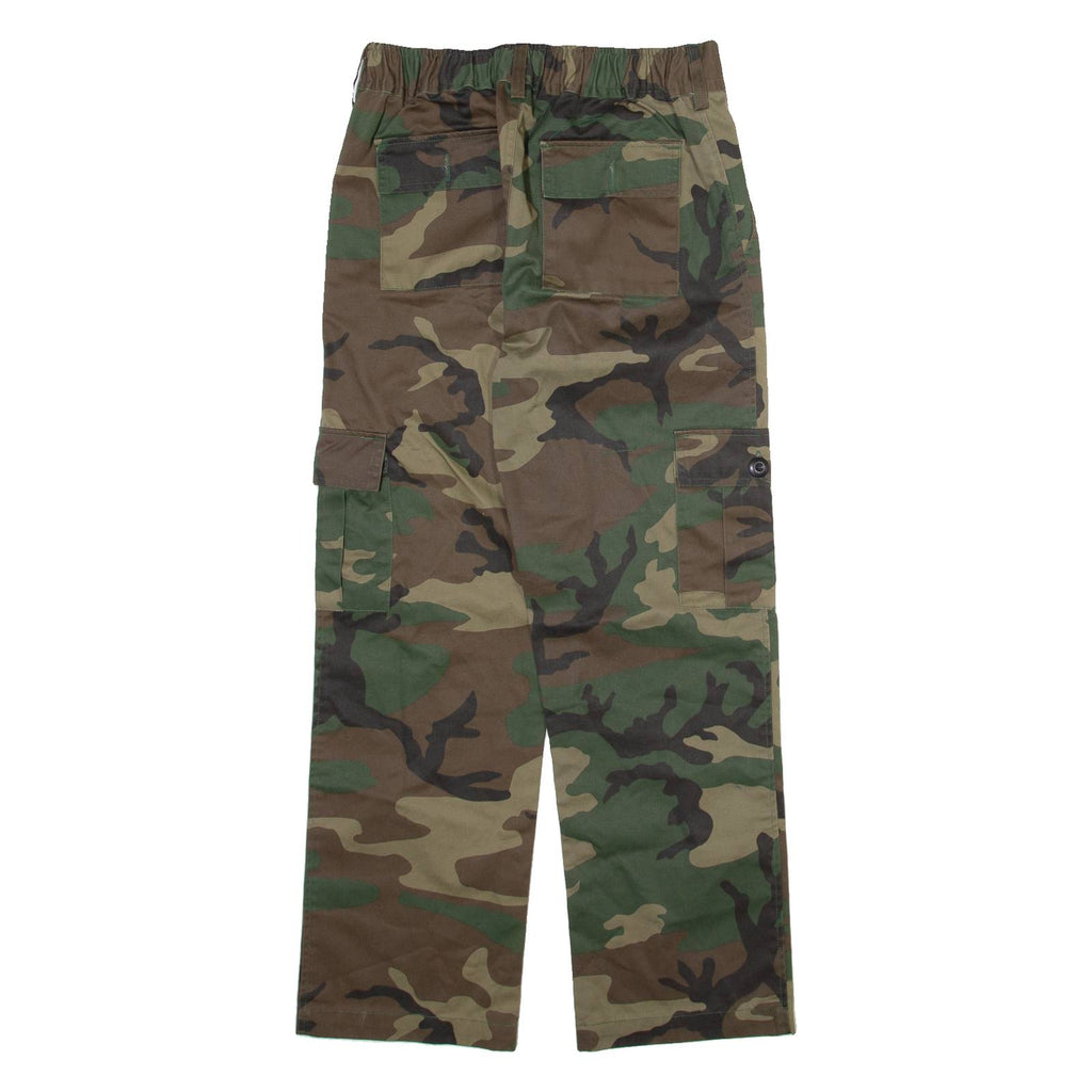 Camo Cargo Mens Trousers Green Regular Straight W27 L26