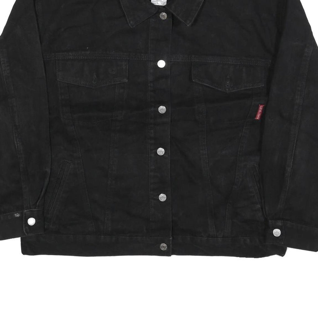 ASHLEY BLUES Womens Black Button Cotton Blend Jacket XL Casual Classic Style