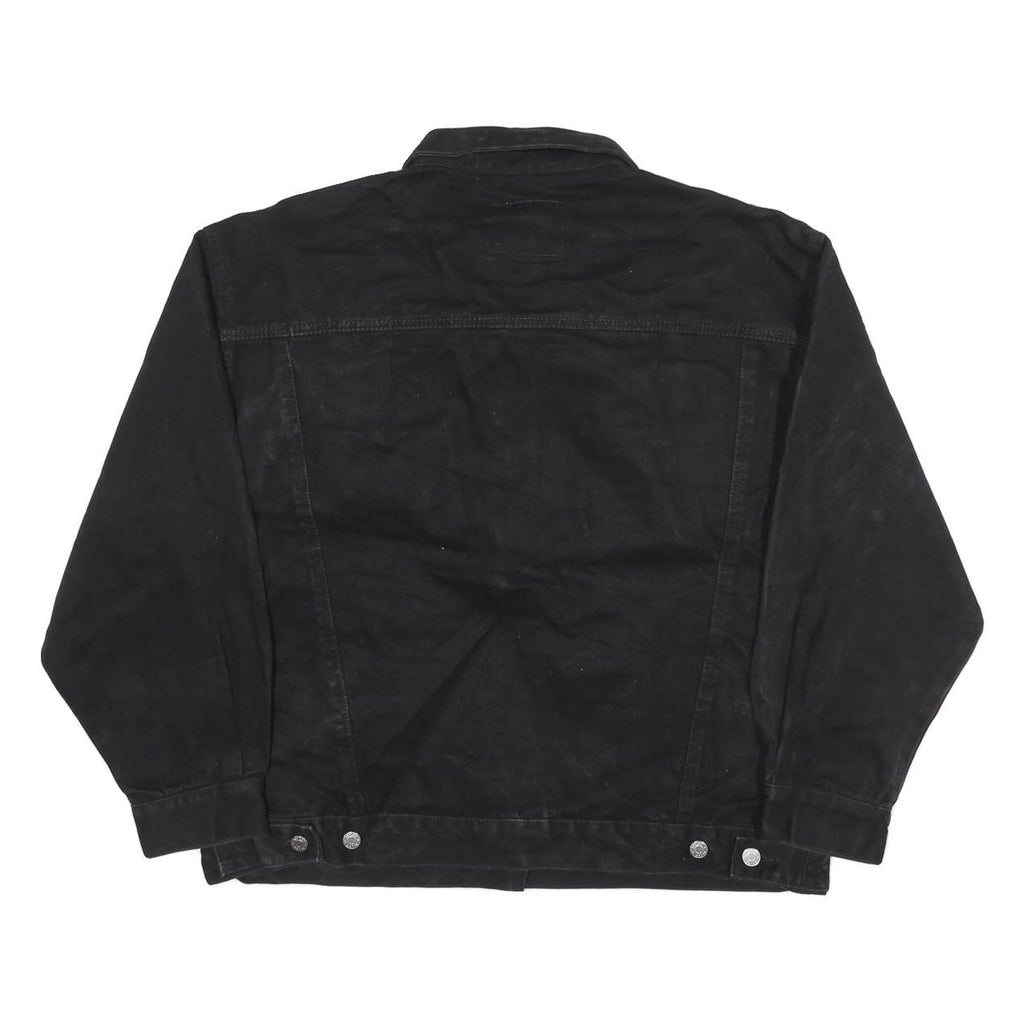 ASHLEY BLUES Womens Black Button Cotton Blend Jacket XL Casual Classic Style