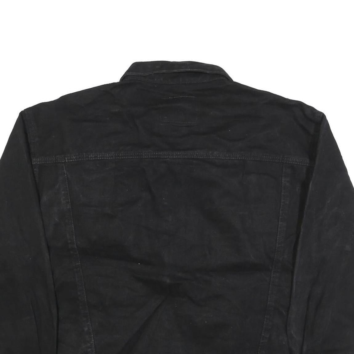 ASHLEY BLUES Womens Black Button Cotton Blend Jacket XL Casual Classic Style