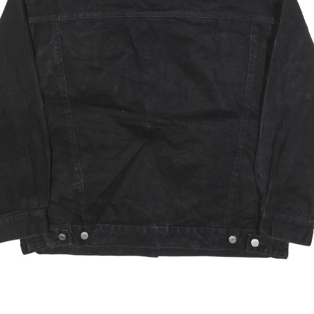 ASHLEY BLUES Womens Black Button Cotton Blend Jacket XL Casual Classic Style