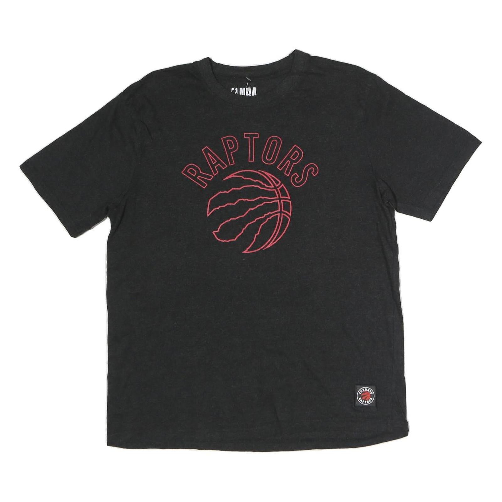 NBA Mens Black Raptors Graphic T-Shirt M Short Sleeve Crew Neck Cotton