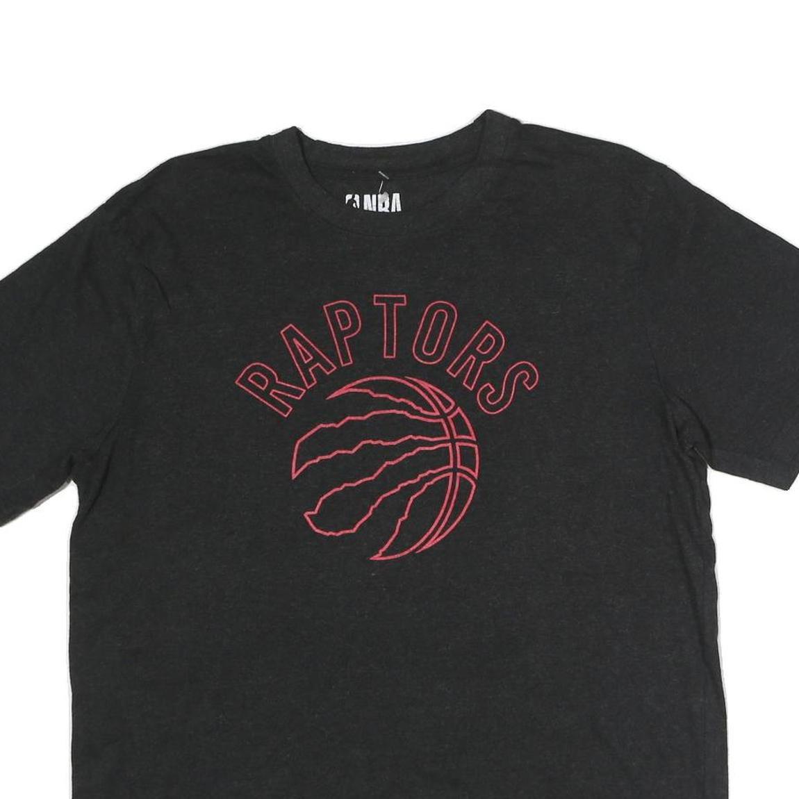 NBA Mens Black Raptors Graphic T-Shirt M Short Sleeve Crew Neck Cotton