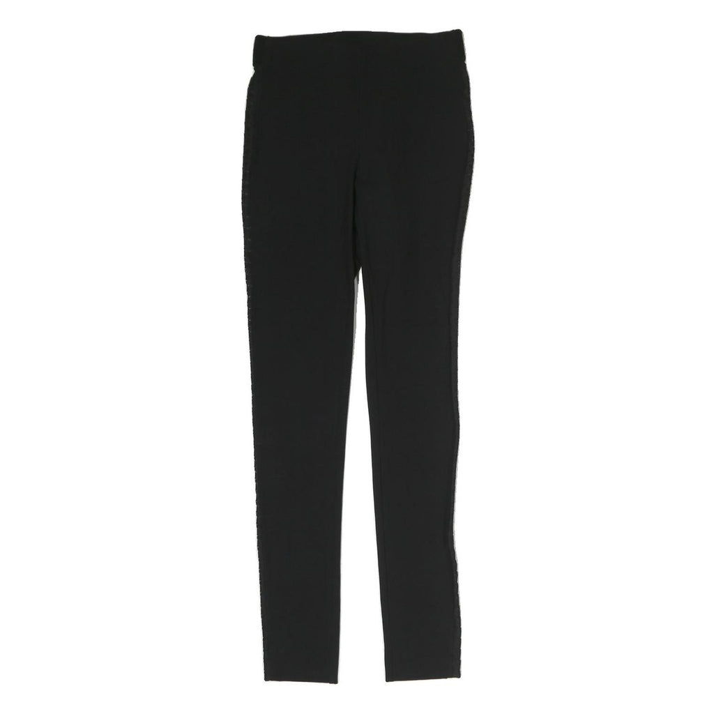 RAG & BONE Womens Black Slim Slim Trousers W25 L30 Side Stripe Detail