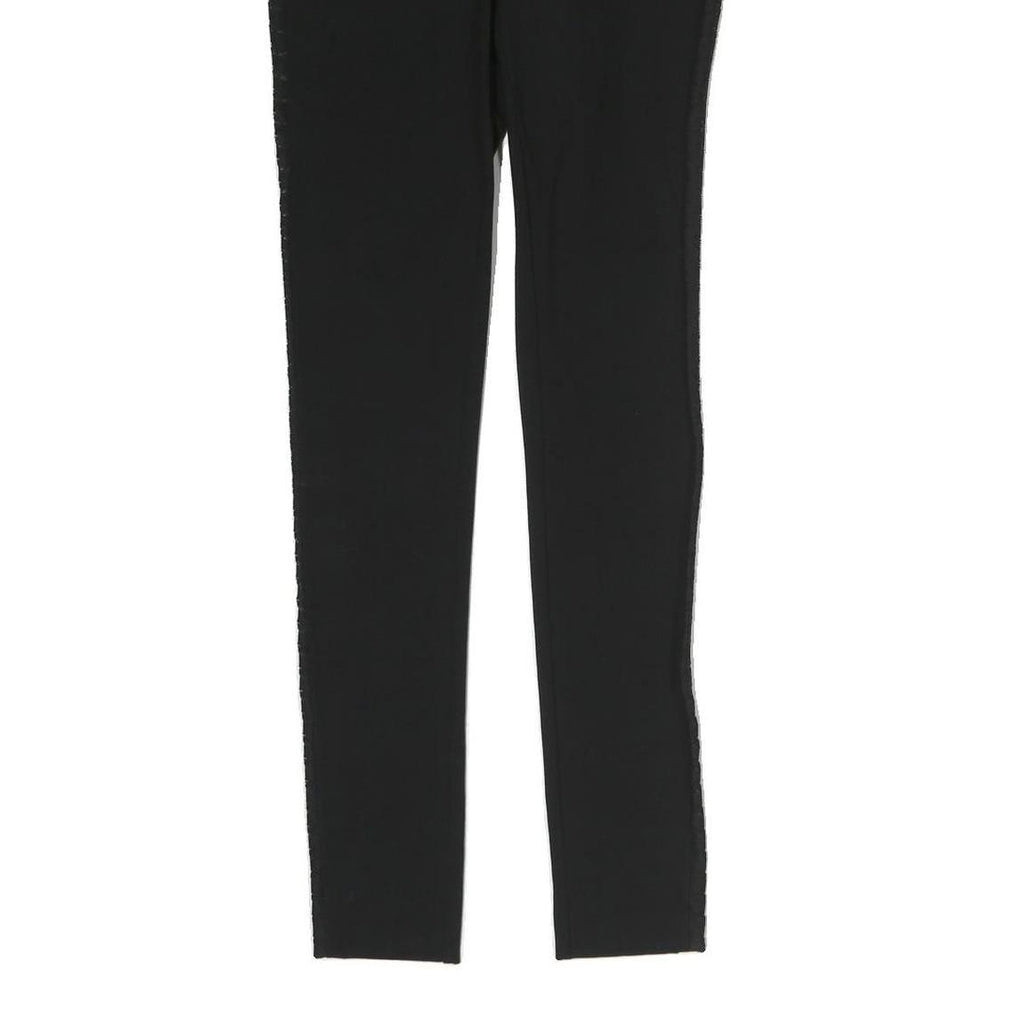 RAG & BONE Womens Black Slim Slim Trousers W25 L30 Side Stripe Detail