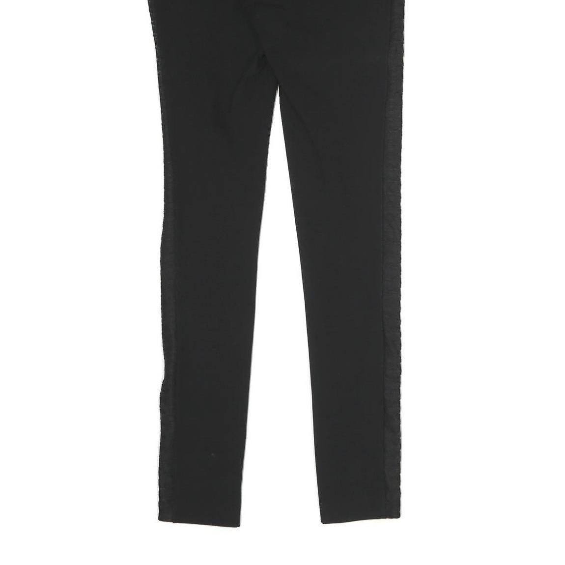 RAG & BONE Womens Black Slim Slim Trousers W25 L30 Side Stripe Detail