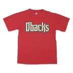 MAJESTIC Mens Red D'backs Graphic T-Shirt M Short Sleeve Crew Neck Baseball