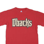 MAJESTIC Mens Red D'backs Graphic T-Shirt M Short Sleeve Crew Neck Baseball