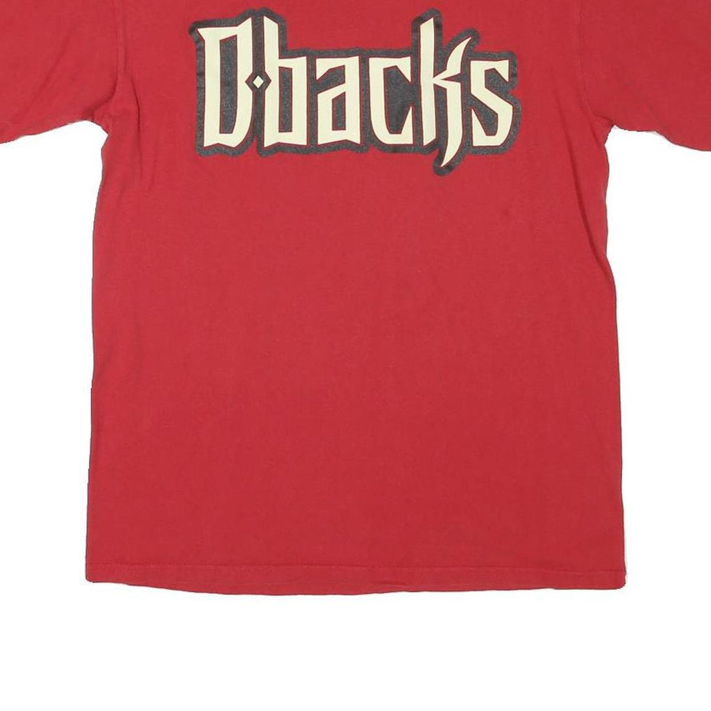 MAJESTIC Mens Red D'backs Graphic T-Shirt M Short Sleeve Crew Neck Baseball